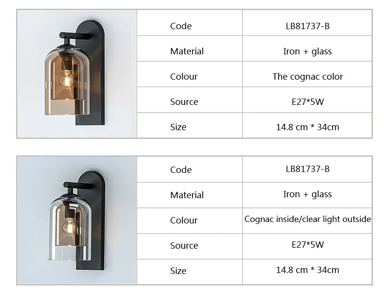 Orm Cloche Verre Fumé et Métal Noir