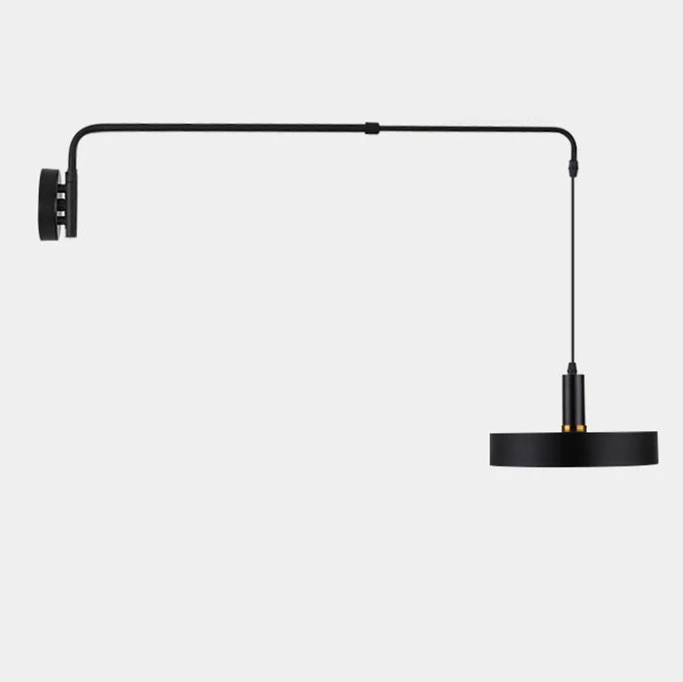 Applique Murale Bras Articulé Acier Noir Minimaliste Design Moderne Noire - Chambre Salle de Bain Salon — Calor