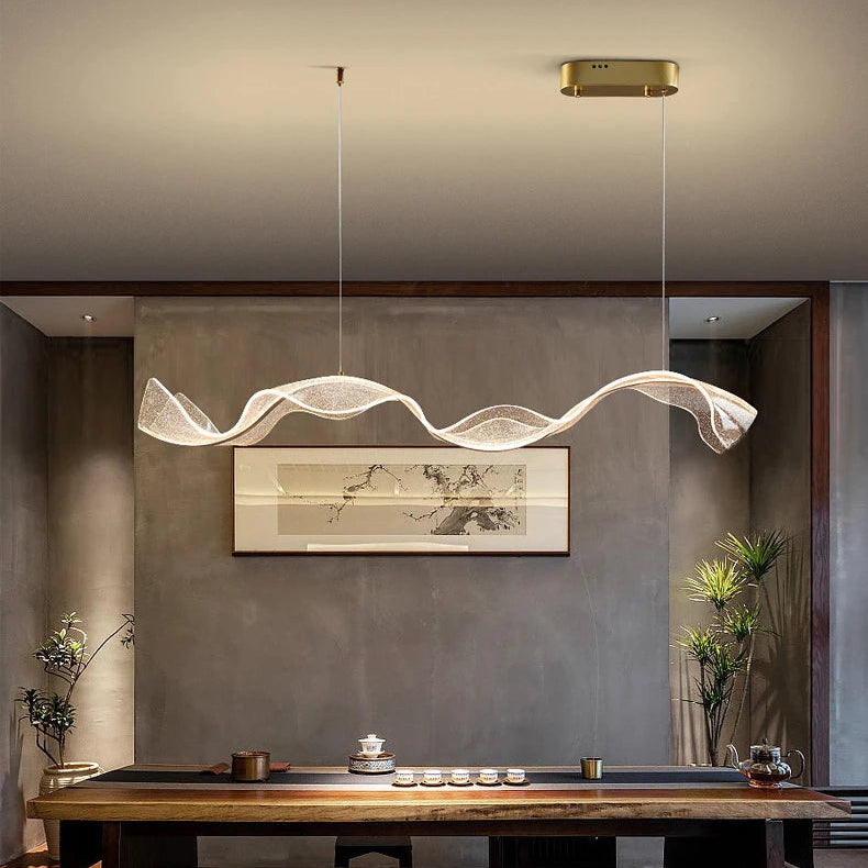Lustre Suspension Anneau Bois Naturel Minimaliste Design - Salon Salle à Manger — Fuyza