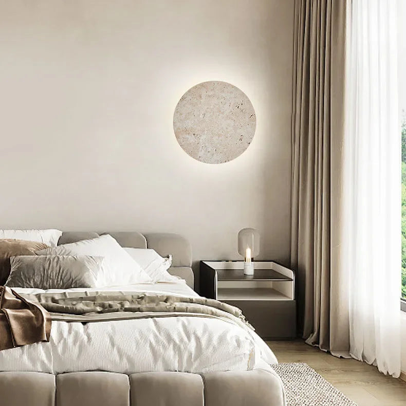 Applique Murale Cube Marbre Naturel Noir et Blanc - Chambre Salle de Bain Salon — Procyon