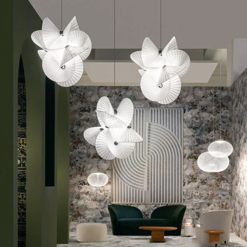 Suspension Dôme Papier Mâché Blanc Épuré Design - Chambre Salon Cuisine — Voûte