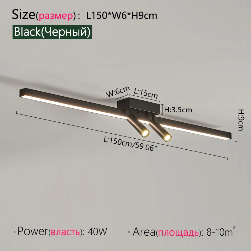 Reva Barre Acier Noir Mat Minimaliste
