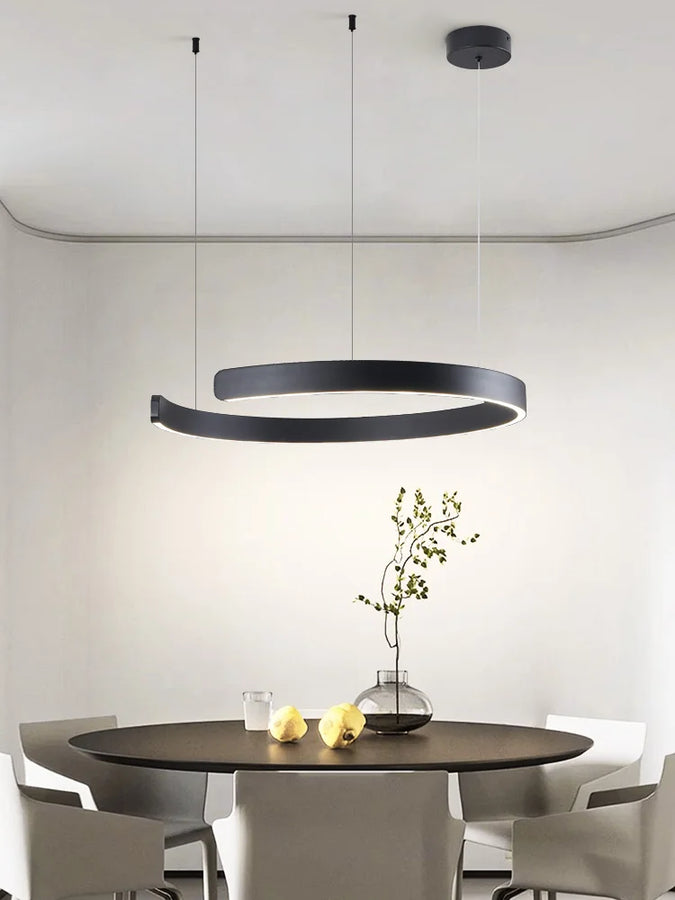 Hecate Anneau Aluminium Noir Minimaliste