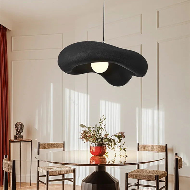 Suspension Anneau Verre Fumé Noir Minimaliste Design - Cuisine Salon Salle à Manger — Horos