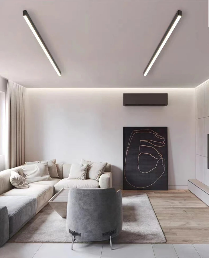 Elowen Linéaire Aluminium Noir Minimaliste