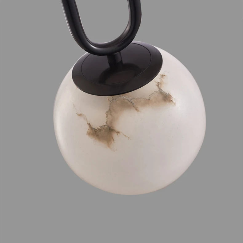 Suspension Dôme Bois Naturel et Métal Bicolore Nordique Design - Cuisine Chambre Salon — Positano