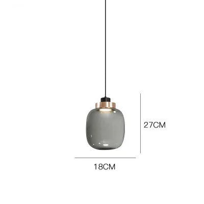 Olea Sphère Verre Soufflé Fumé et Laiton