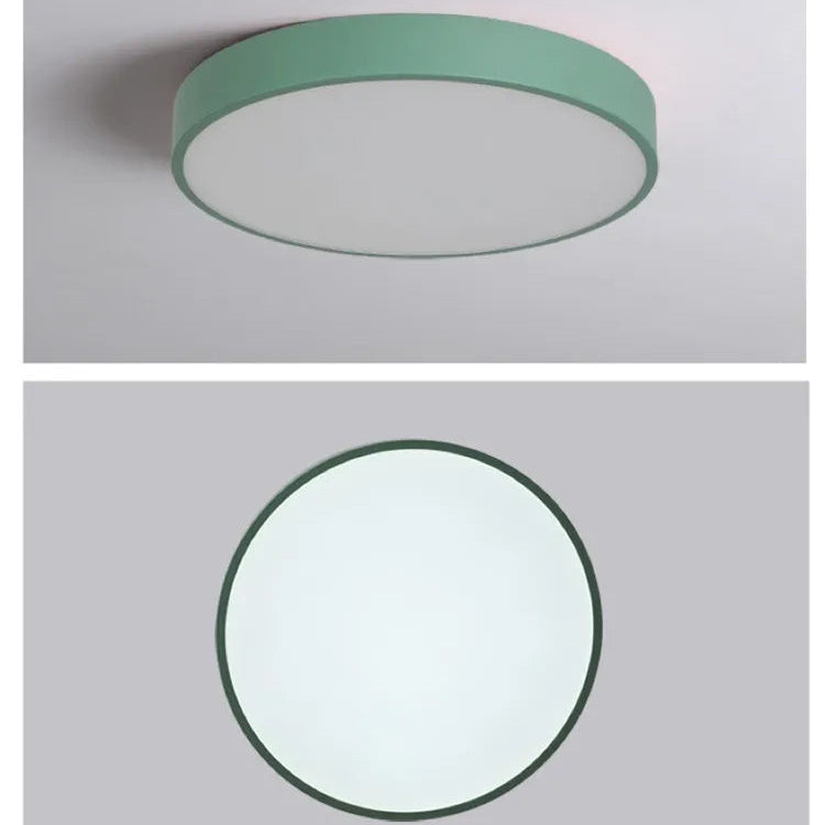Plafonnier Cylindre Métal Multicolore Minimaliste Design Moderne - Salle de Bain Salon Chambre — Citrine