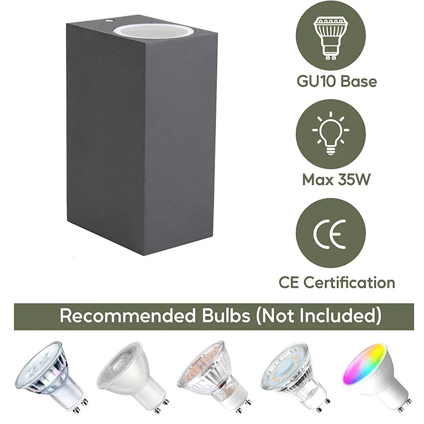Thora Cylindre Aluminium Noir et Blanc Minimaliste B