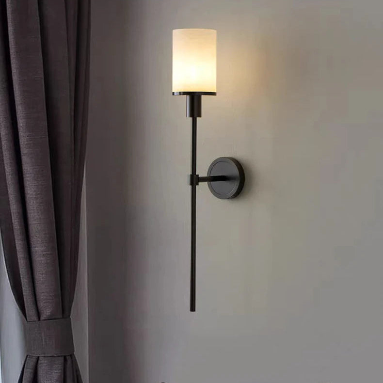 Applique Murale Sphère Albâtre Éclatante Minimaliste Design Moderne - Chambre Salle de Bain Salon — Novus