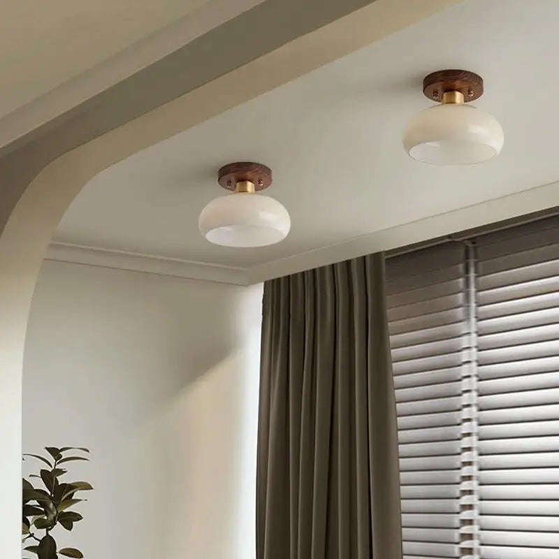 Lumio Vintage Verre Transparent et Bois Naturel