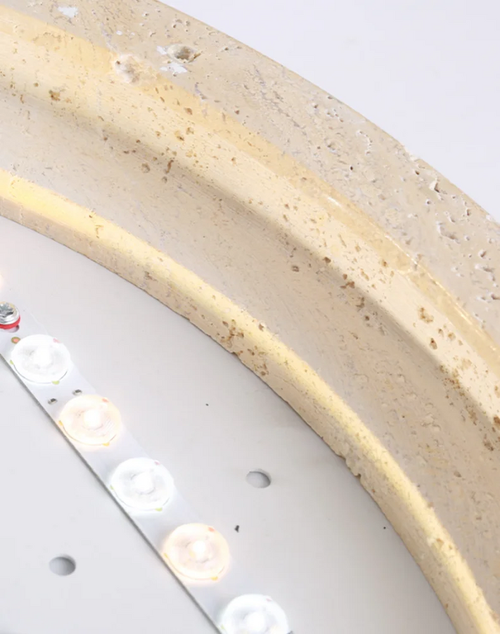 Rasha Anneau Pierre Beige Minimaliste