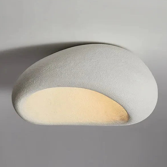 Plafonnier Coquillage Plâtre Blanc Minimaliste Design Moderne - Salle de Bain Salon Chambre — Flambeau