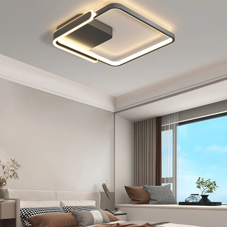 Plafonnier Anneau Métal Blanc Minimaliste Épuré Design Moderne - Salle de Bain Salon Chambre — Xenon