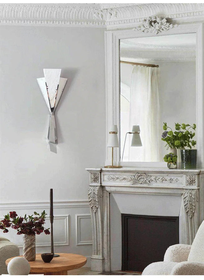 Ashanti Éventail Métal Brossé Art Déco
