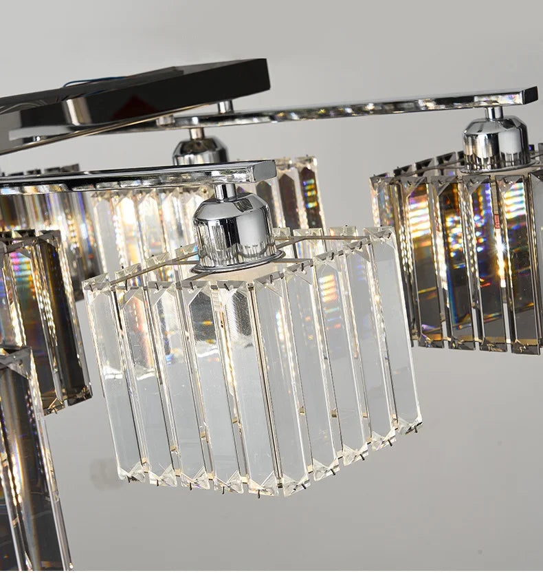 Sofia Cube Cristal et Métal Chromé Art Déco