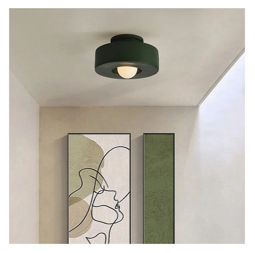Lund Cylindre Tissu Bordeaux Minimaliste