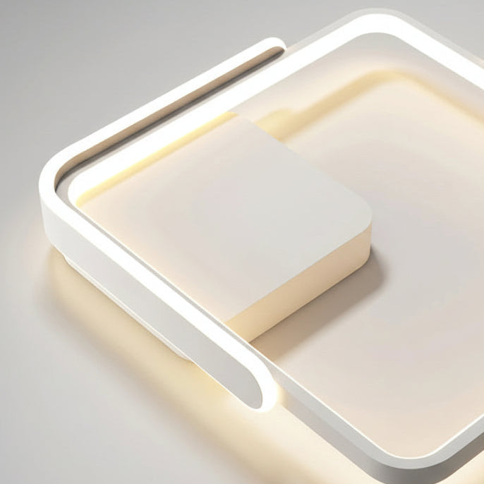 Plafonnier Anneau Métal Blanc Minimaliste Épuré Design Moderne - Salle de Bain Salon Chambre — Xenon