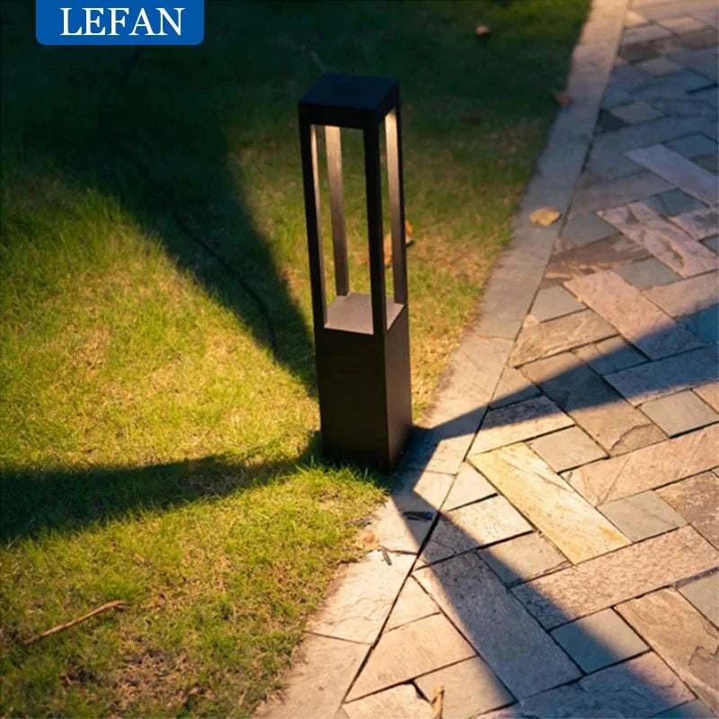Lampadaire Cadre Métal Noir Minimaliste Épuré Design - Salon Bureau Chambre — Clarté