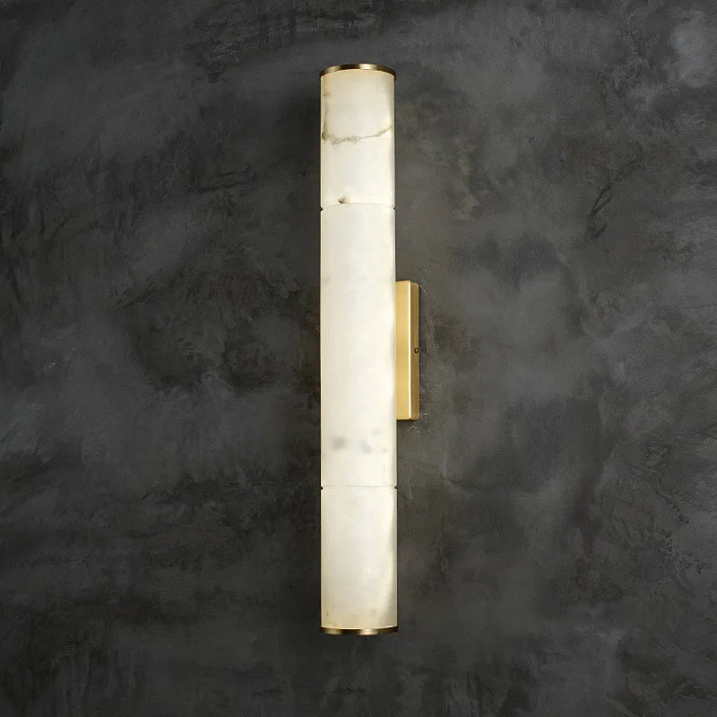 Geoffroy Cylindre Onyx Blanc et Laiton