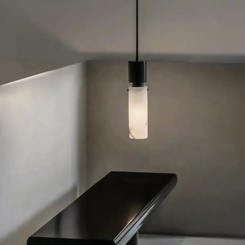 Suspension Cylindre Pierre Naturelle Minimaliste Design - Cuisine Chambre Salon — Shohreh