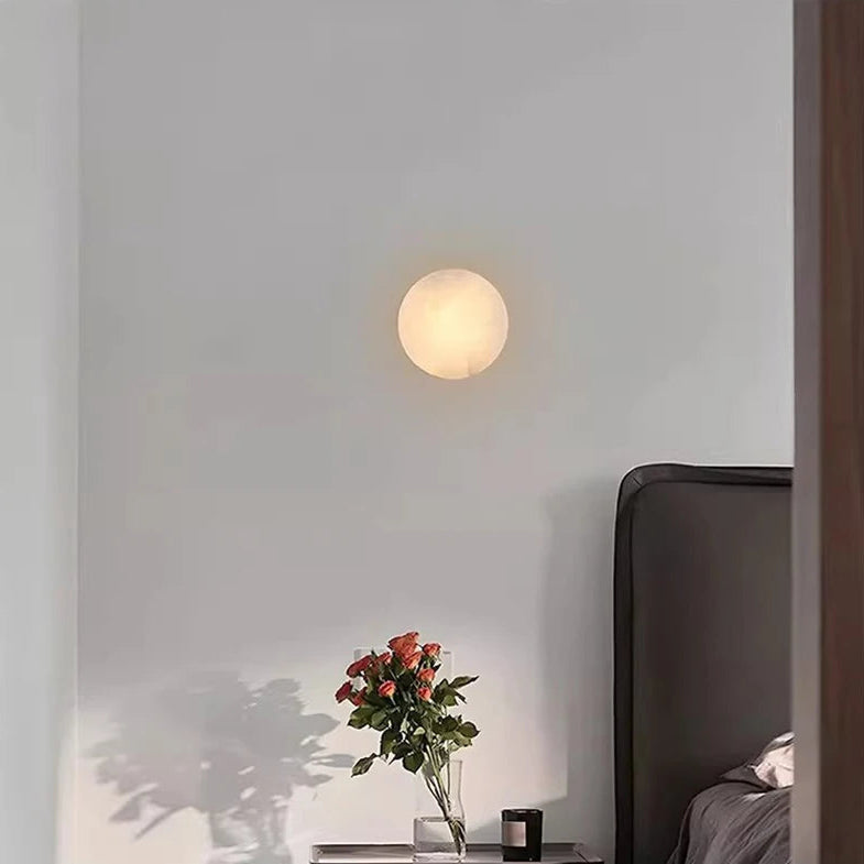Applique Murale Cylindre Béton et Bois Naturel Nordique Design Moderne - Chambre Salle de Bain Salon — Ina