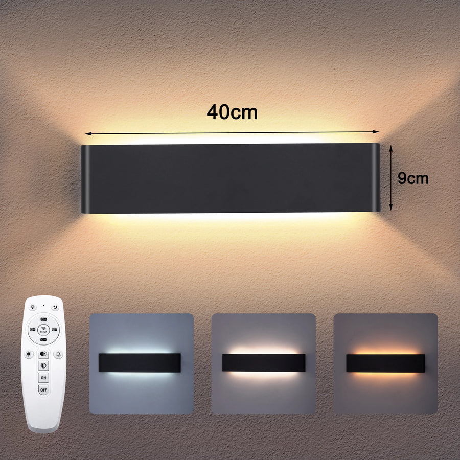 Lumis239 Rectangle Métal Noir Mat Minimaliste B