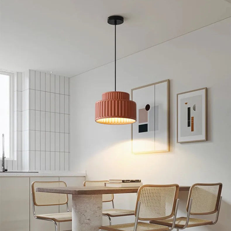 Suspension Cylindre Fil Métallique Blanc et Doré - Chambre Salon Cuisine — Stria