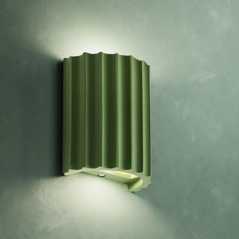 Applique Murale Cylindre Bois Texturé Minimaliste Design Moderne - Chambre Salle de Bain Salon — Colure