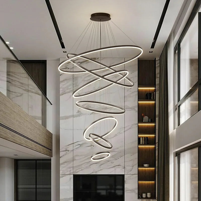 Svea Spirale Anneaux Métal Doré Contemporain