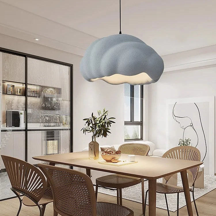 Suspension Nuage Résine Blanche Minimaliste Design - Chambre Salon Cuisine — Stratus