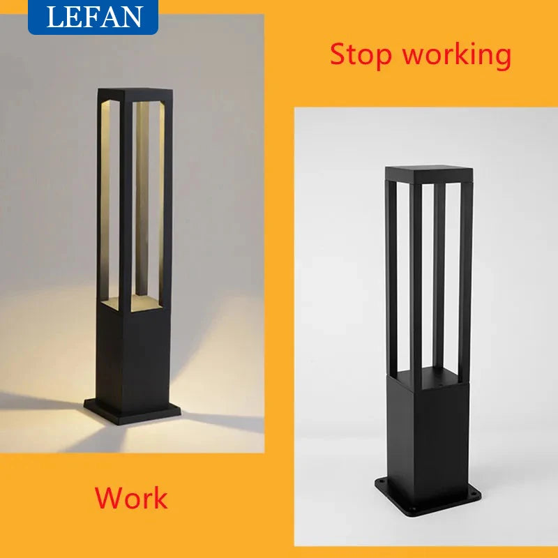 Lampadaire Cadre Métal Noir Minimaliste Épuré Design - Salon Bureau Chambre — Clarté