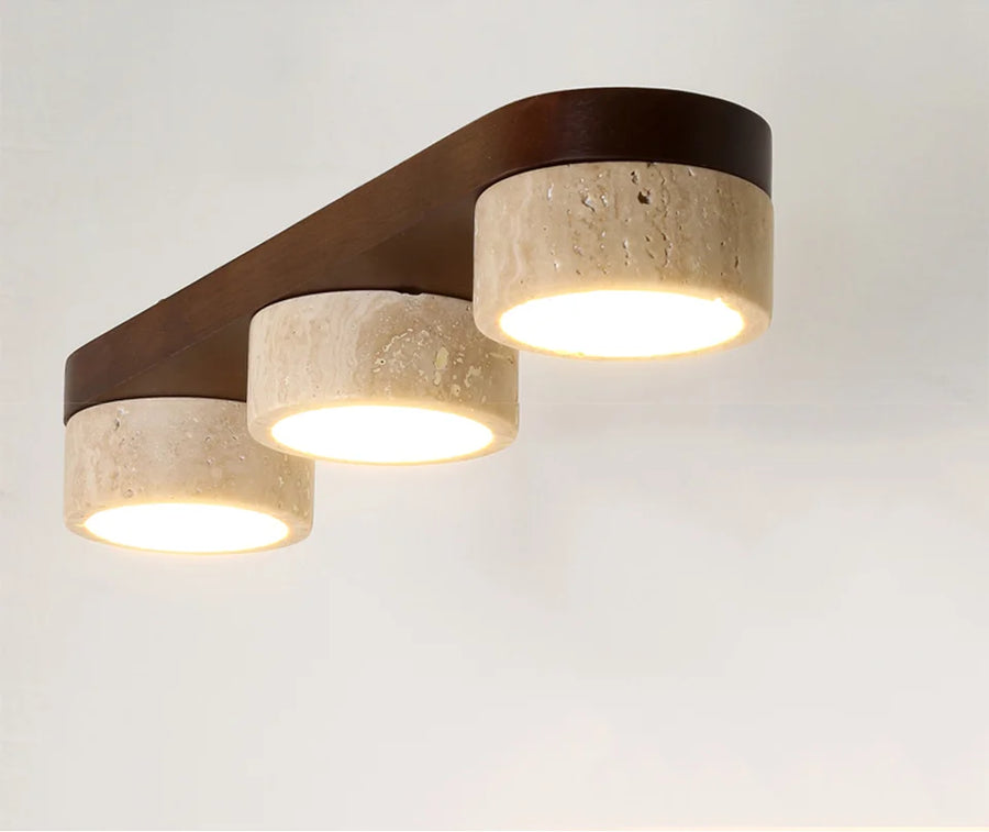 Chika Cylindres Bois Foncé Minimaliste Épuré