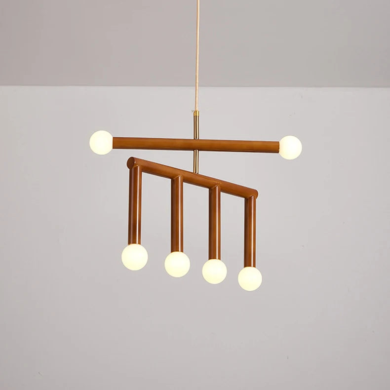 Suspension Arches Bois et Métal Bleu Art Déco - Salon Salle à Manger Chambre — Arceau