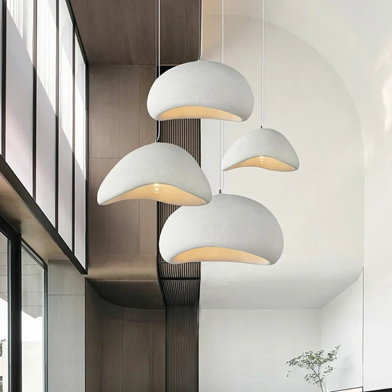 Suspension Cylindres Verre Fumé et Métal Noir - Chambre Salon Cuisine — Tubis