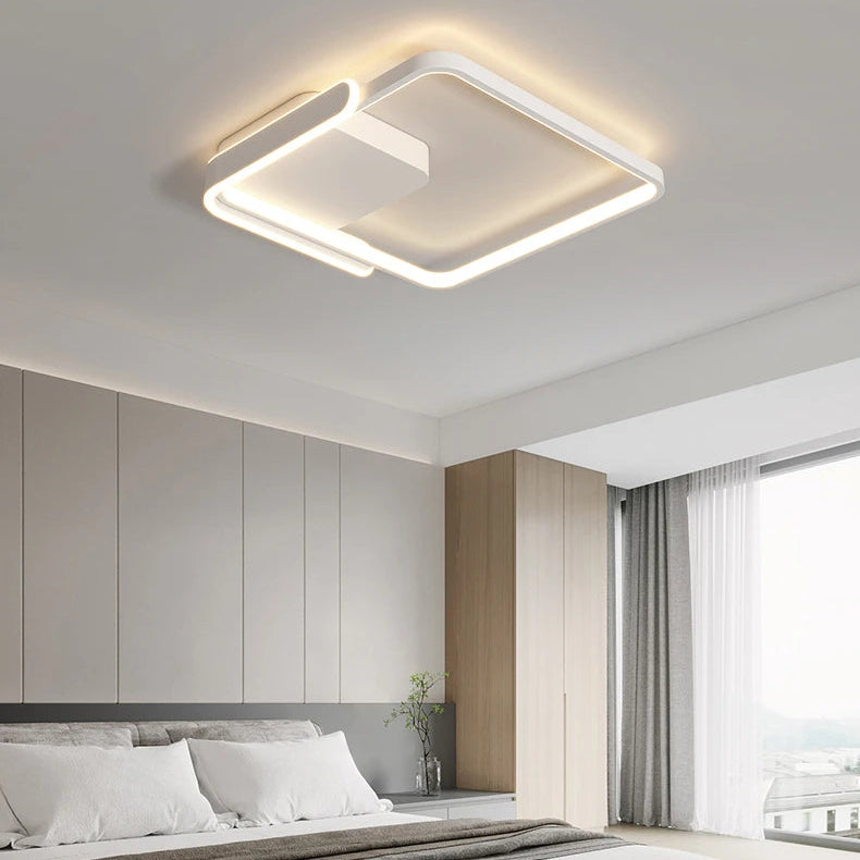 Plafonnier Anneau Métal Blanc Minimaliste Épuré Design Moderne - Salle de Bain Salon Chambre — Xenon