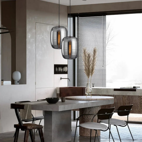 Suspension Verre Opalin Perles Laiton Doré - Chambre Salon Cuisine — Nacre