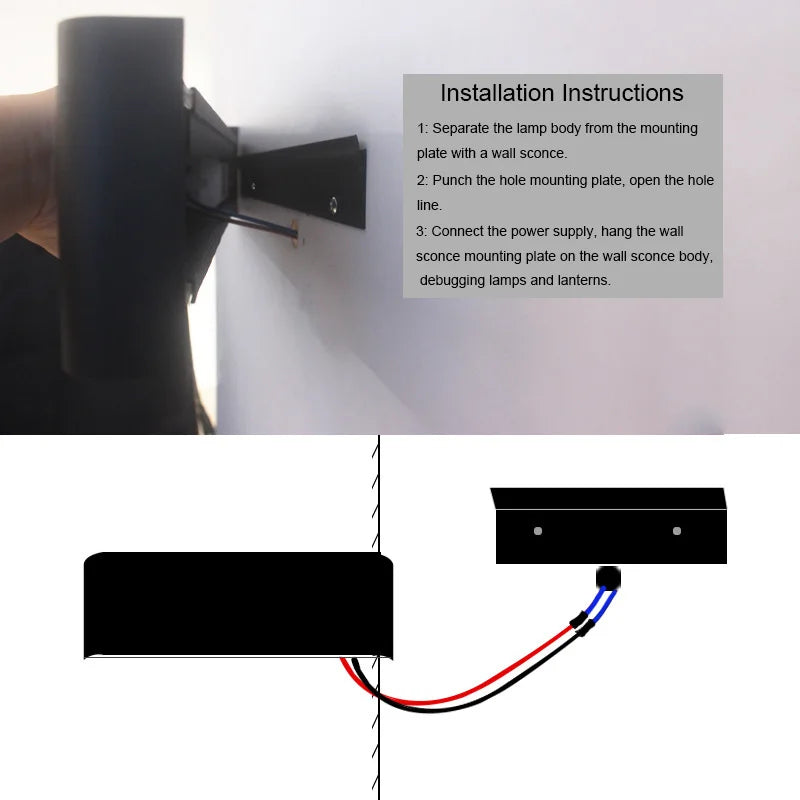 Lumis239 Rectangle Métal Noir Mat Minimaliste B
