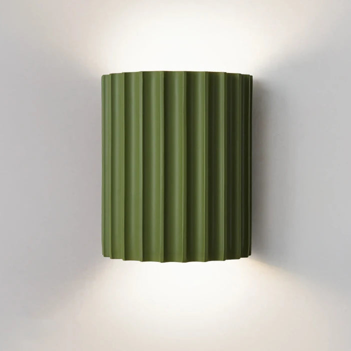 Applique Murale Cylindre Bois Texturé Minimaliste Design Moderne - Chambre Salle de Bain Salon — Colure