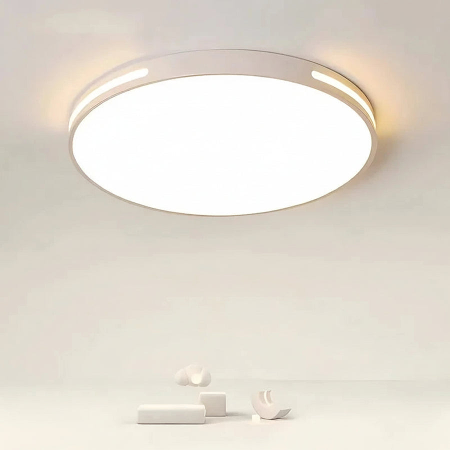 Plafonnier Disque Métal Noir et Blanc Minimaliste Design Moderne - Salle de Bain Salon Chambre — Orbis