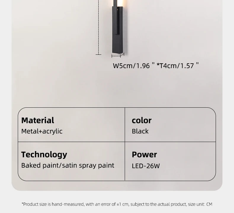 Roya Cylindre Métal Noir Minimaliste J