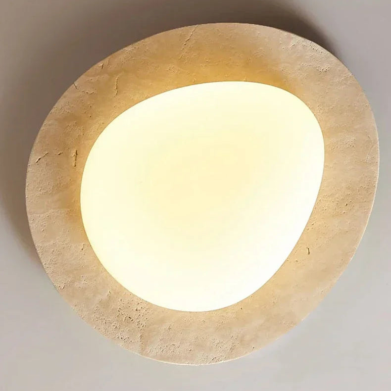 Plafonnier Ovale Verre Opalin Blanc Épuré Design Moderne - Salle de Bain Salon Chambre — Aristide