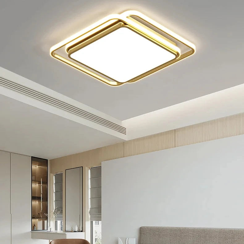 Plafonnier Vagues Métal Blanc Minimaliste et Lune Design Moderne - Salle de Bain Salon Chambre — Flux