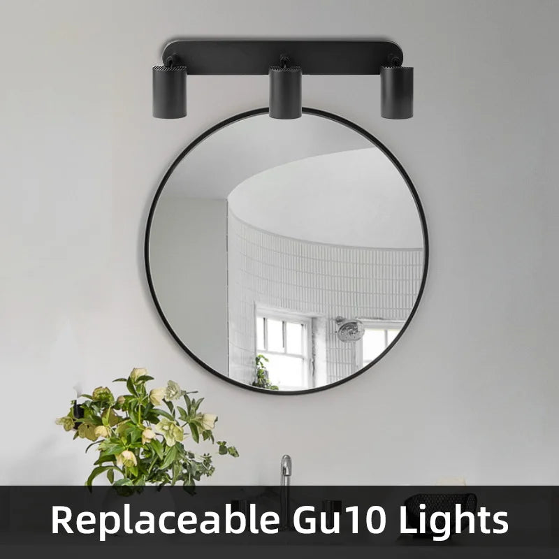 Suspension Rail Cylindres Acier Noir Mat Minimaliste Design - Chambre Salon Cuisine — Réglette