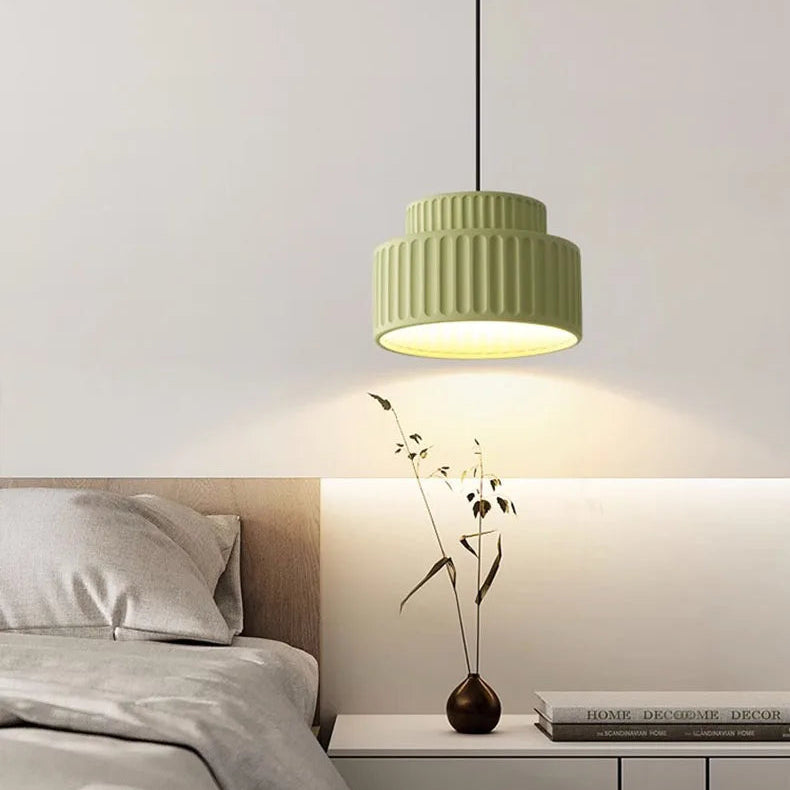 Suspension Cylindre Fil Métallique Blanc et Doré - Chambre Salon Cuisine — Stria