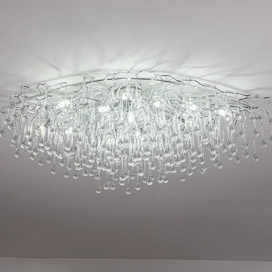 Randi Cascade Cristal et Métal Doré Luxueux