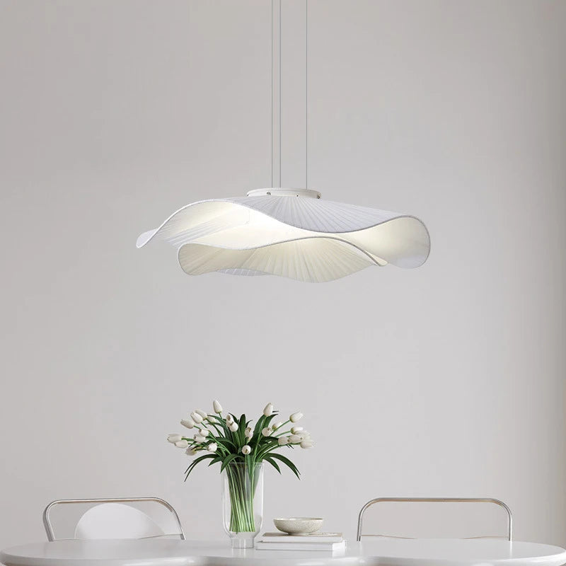 Suspension Vague Tissu Blanc Minimaliste Design - Chambre Salon Cuisine — Houle