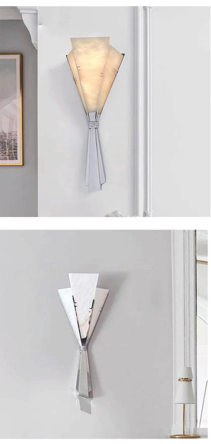 Ashanti Éventail Métal Brossé Art Déco