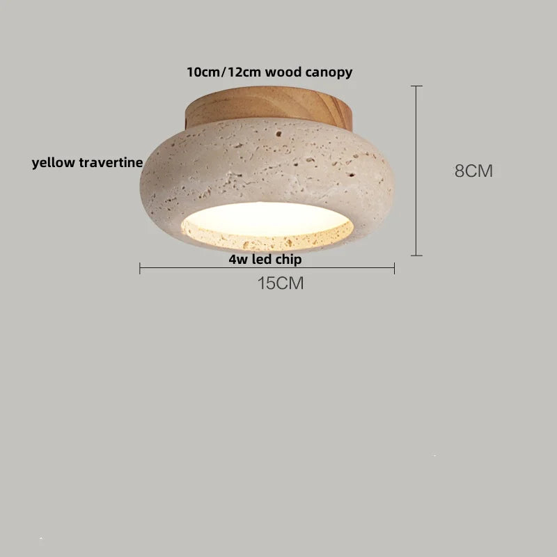 Rasha Anneau Pierre Beige Minimaliste