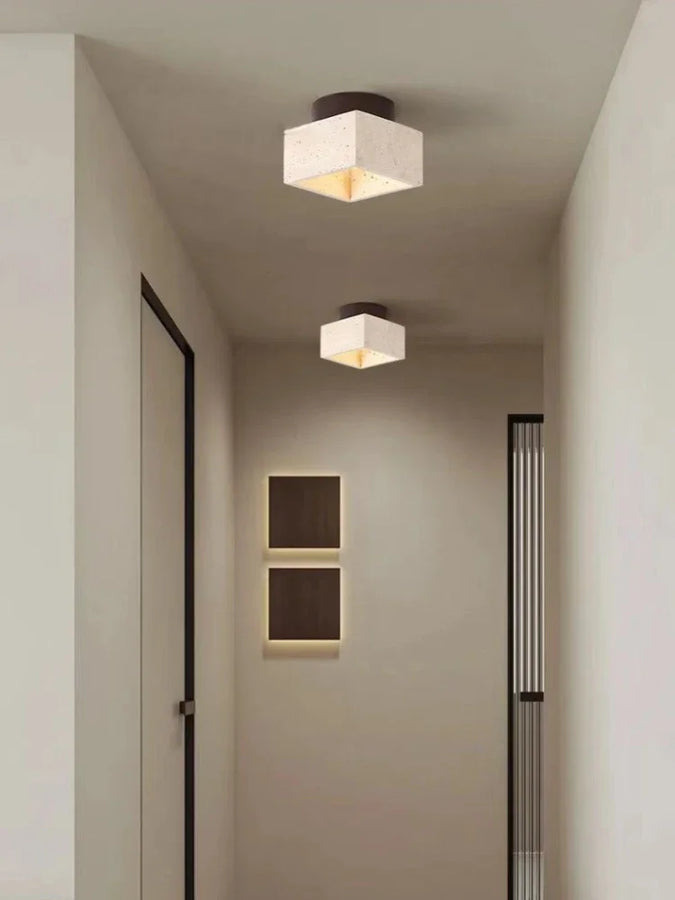 Sandra Cube Béton Blanc Minimaliste